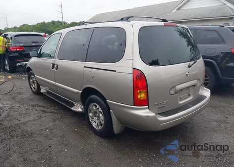 2000 Nissan Quest Se/Gle/Gxe из США, поврежденный, VIN 4N2XN11TXYD835233